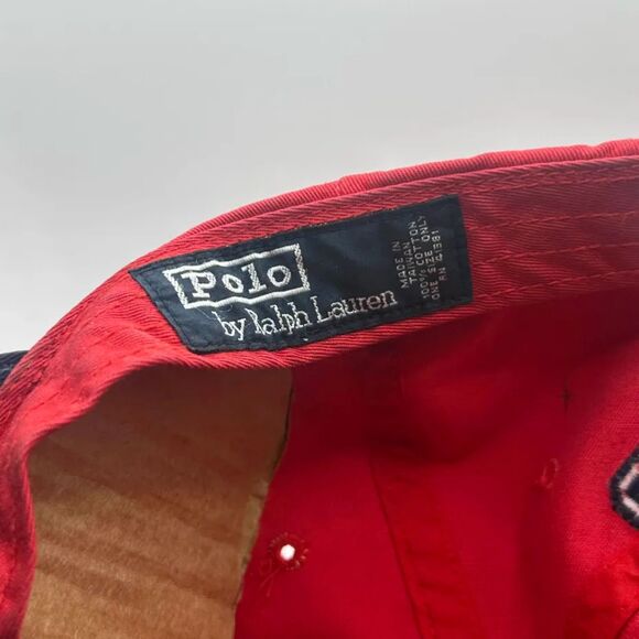 Vintage Polo Ralph Lauren Two Tone Spellout Hat RARE - Picture 4 of 6